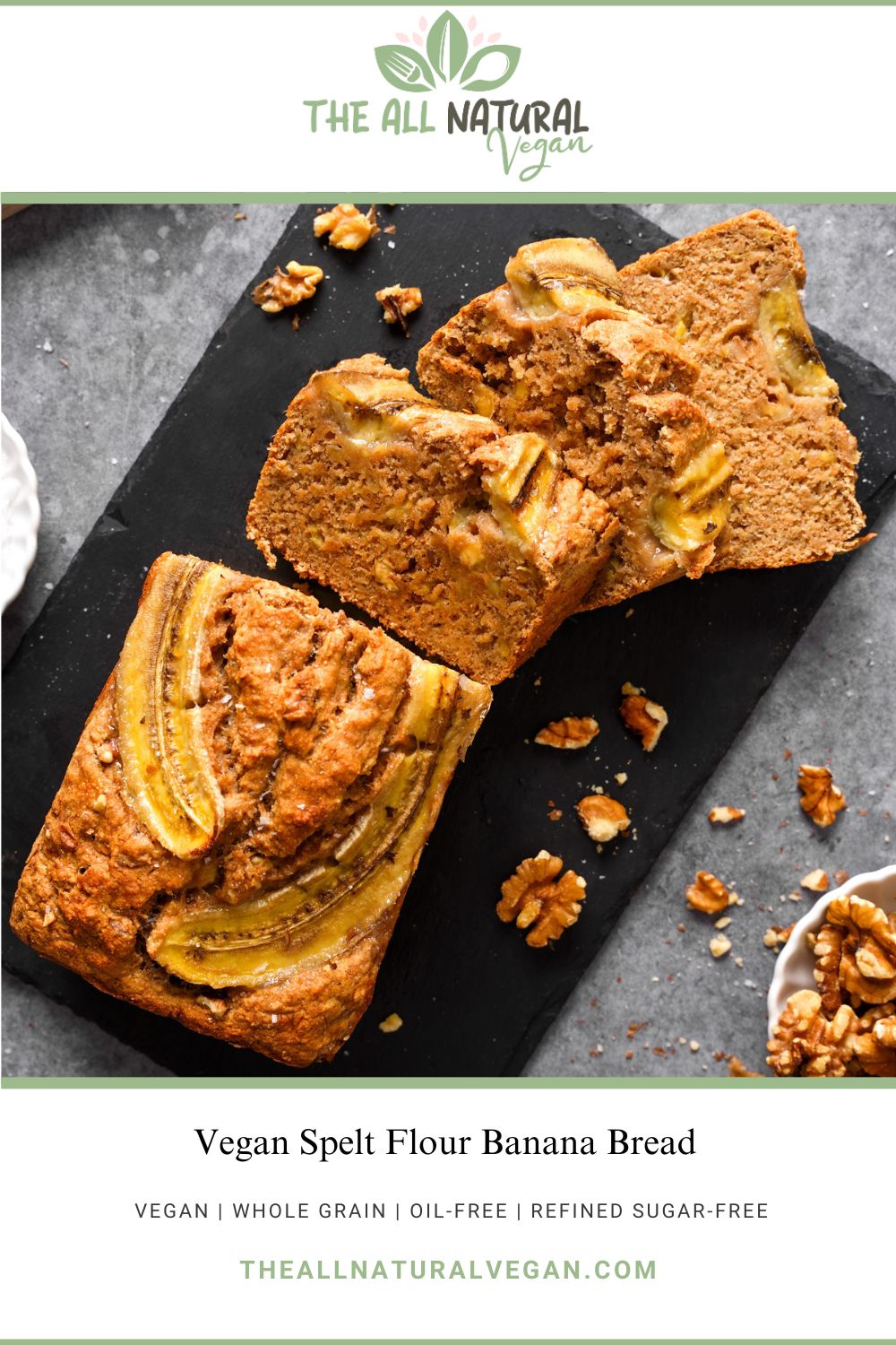 recipe card stating this recipe is vegan, whole grain, oil-free, refined sugar-free