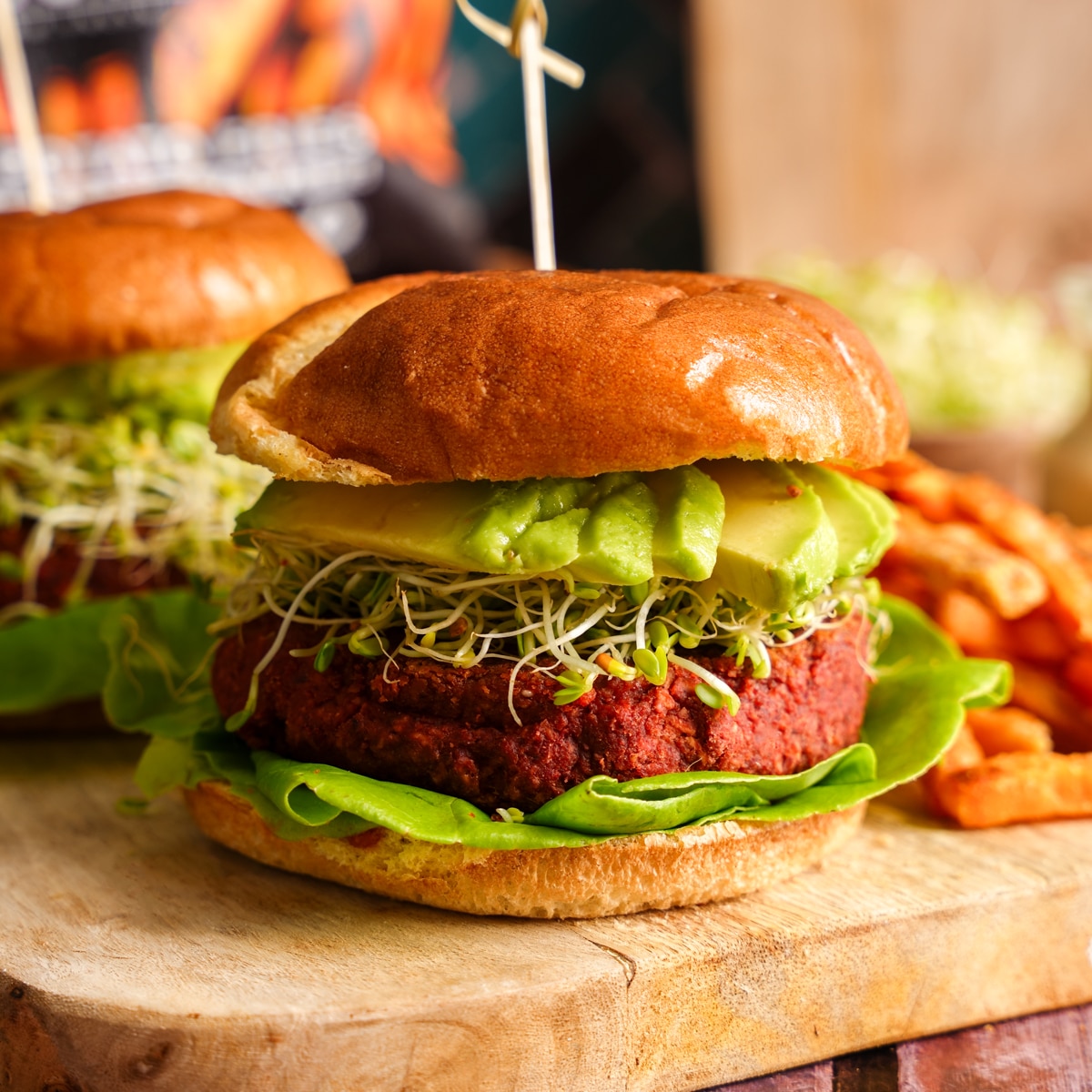 Delicious Vegan Sweet Potato Beet Burger