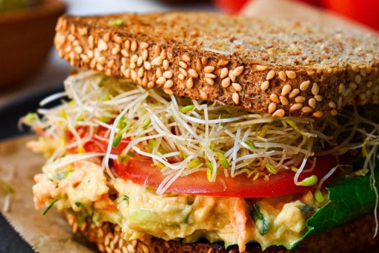easy chickpea salad sandwich
