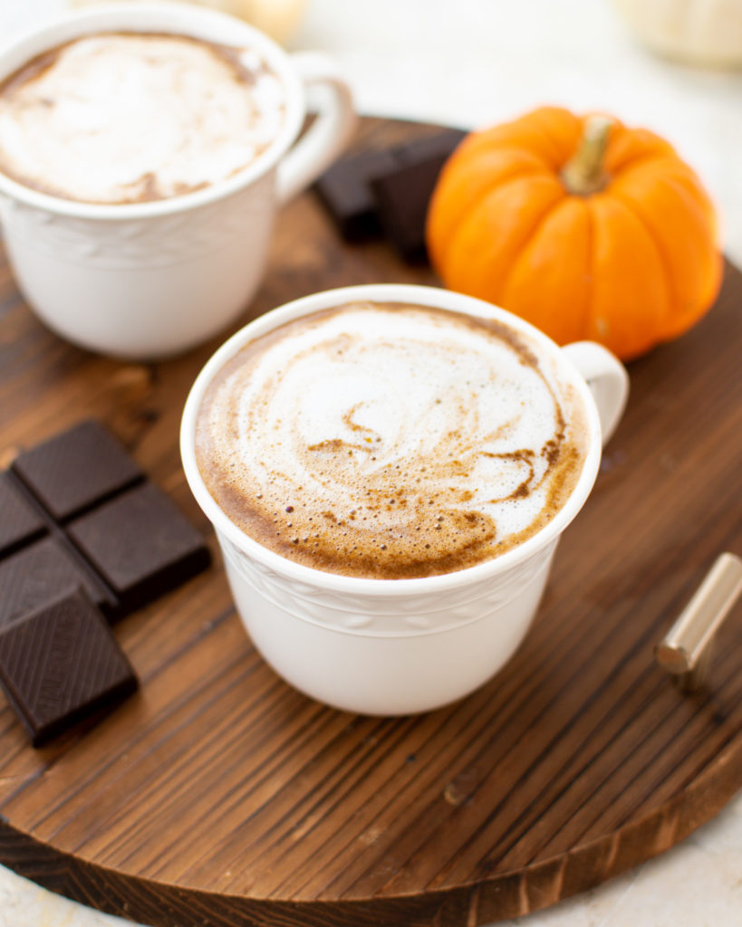 vegan pumpkin hot chocolate