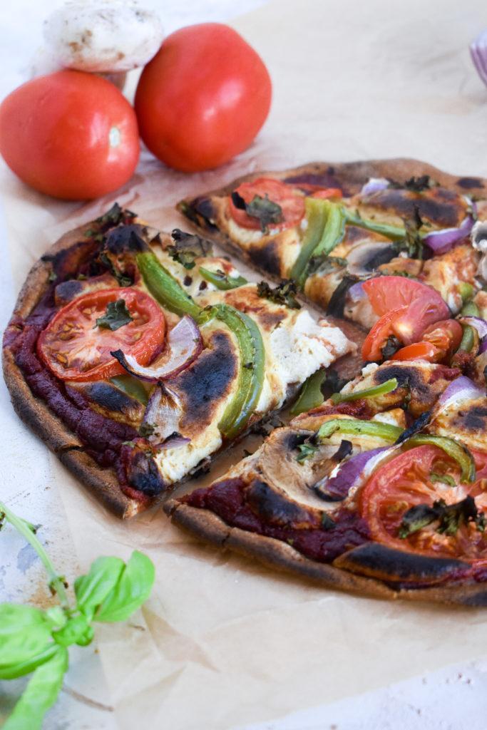 plant based oil-free vegan pizza