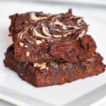 Plant based vegan sweet potato brownie