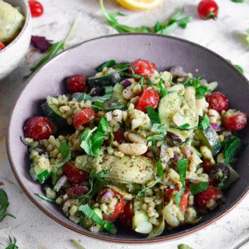 vegan pesto salad