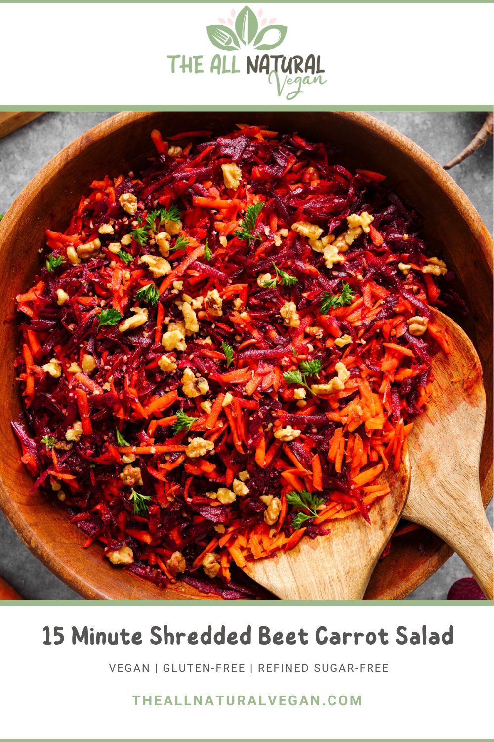 recipe card stating this recipe is vegan, gluten-free, and refined sugar-free