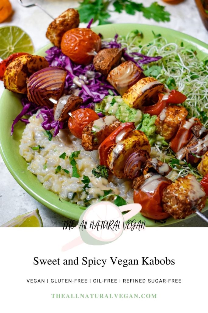 sweet and spicy vegan kabobs 