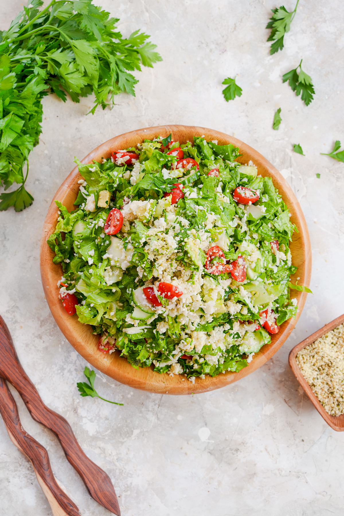 Cauliflower Tabbouleh Salad - The All Natural Vegan