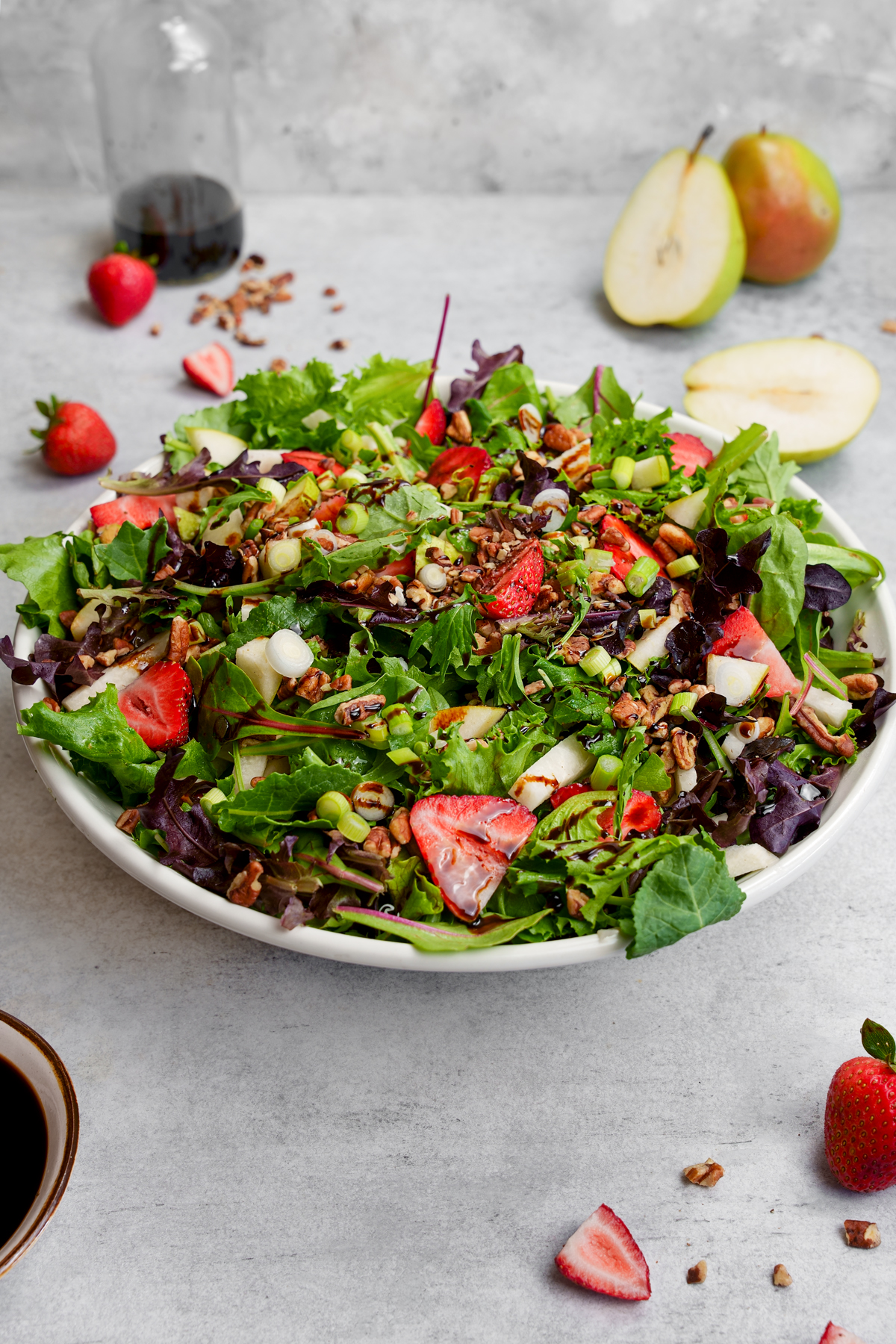 the jicama salad tossed in a large bowl 