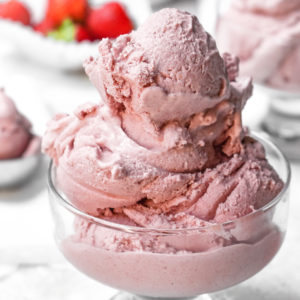 healthy vegan strawberry ice cream