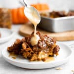 vegan pumpkin bread pudding