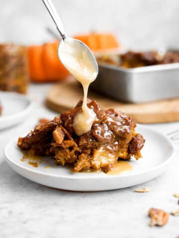 vegan pumpkin bread pudding