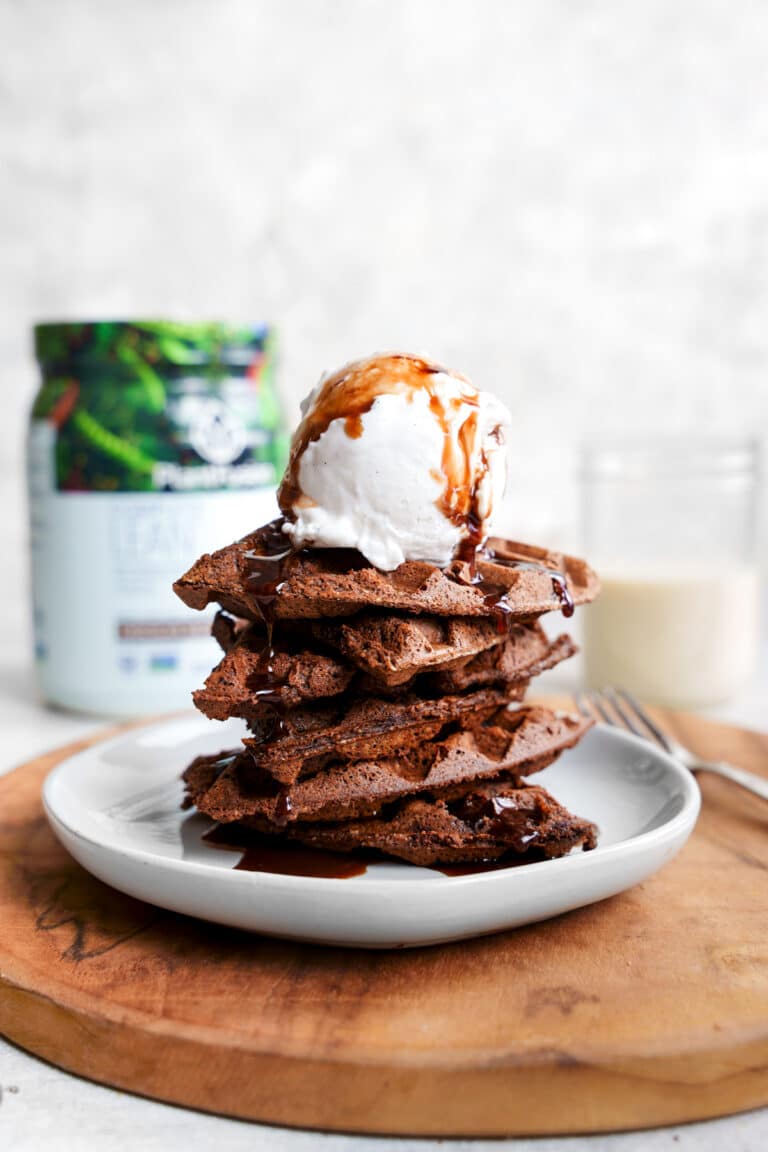 Easy High Protein Vegan Brownie Waffles The All Natural Vegan
