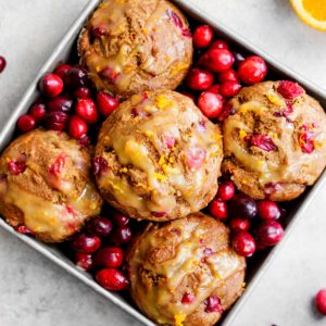 vegan cranberry orange muffins