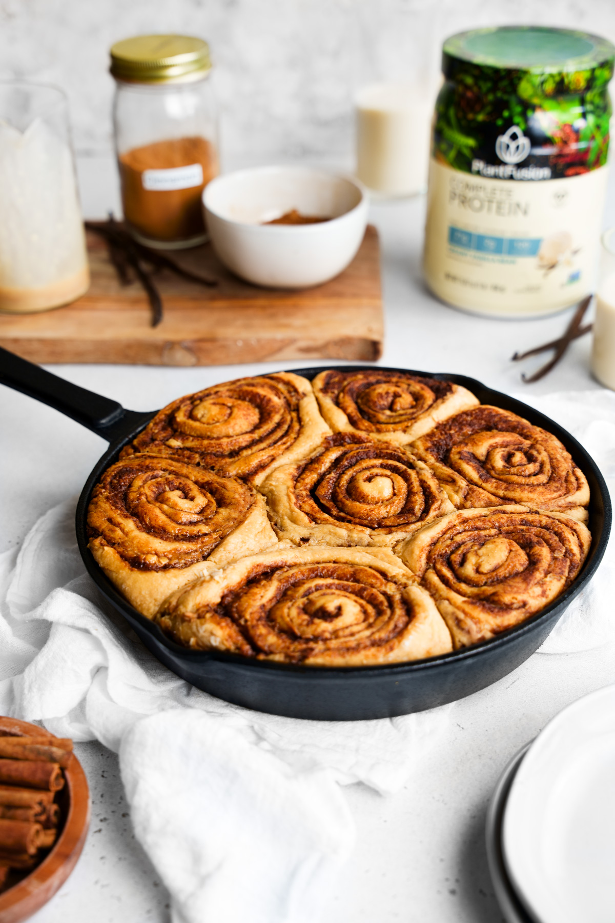 the protein cinnamon rolls with the plantfusion protein