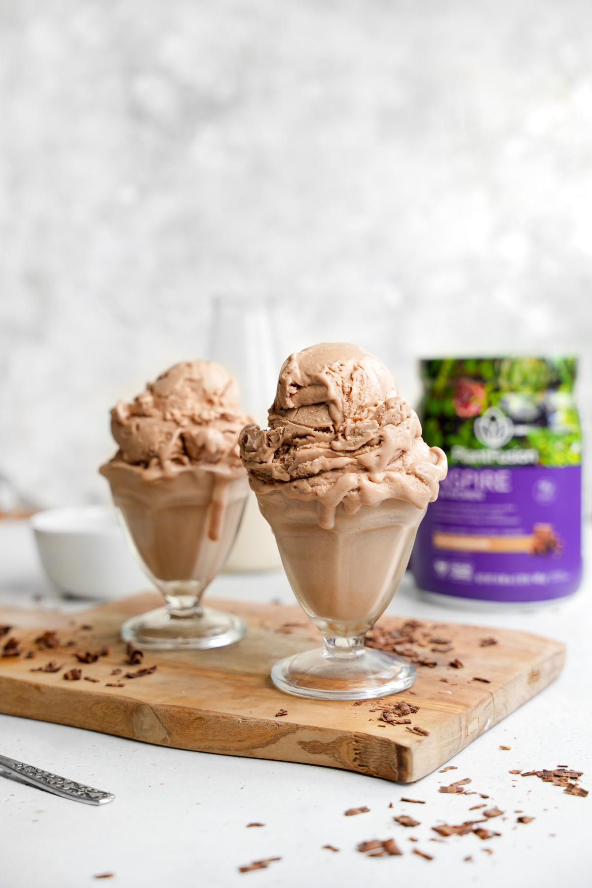 the vegan protein ice cream with the plantfusion protein powder