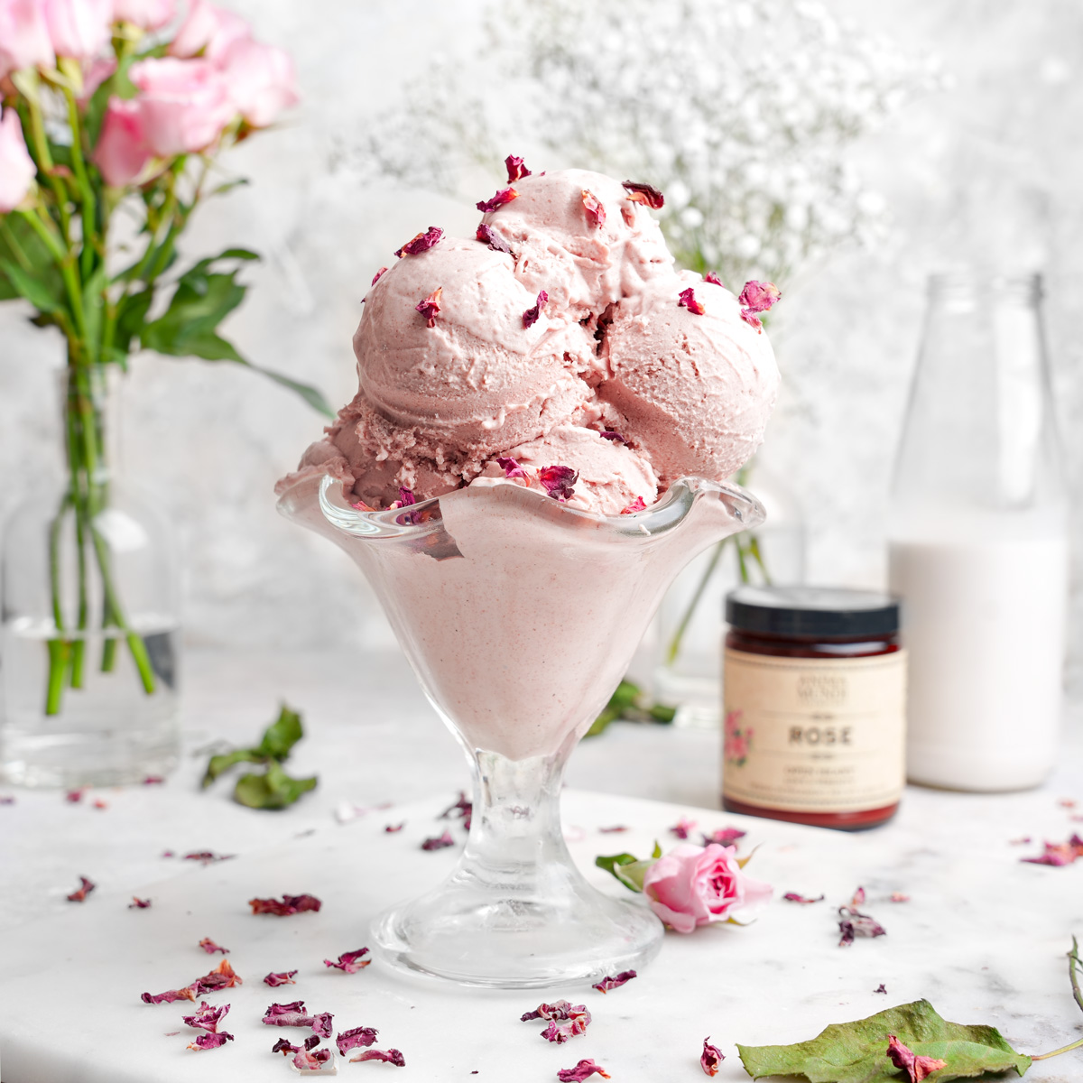 rose ice cream recipe