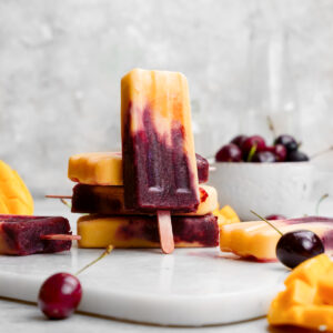 cherry mango popsicles