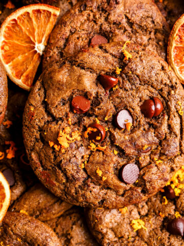 chocolate orange cookies featured image
