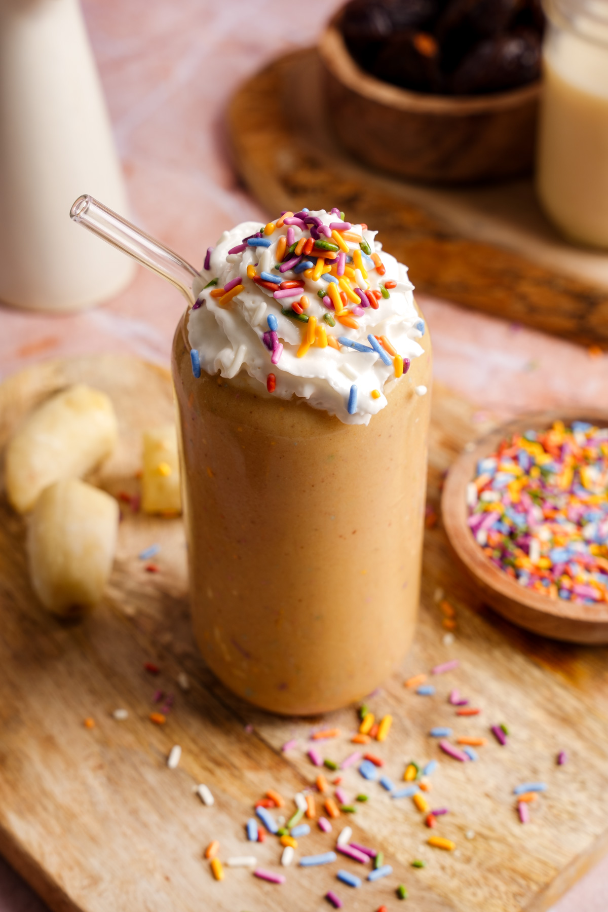 Healthy High-Protein Birthday Cake Smoothie - The All Natural Vegan